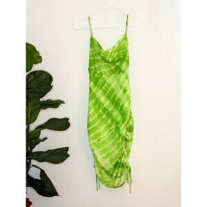 h:ours Green Sleeveless mini dress Size small